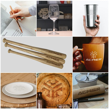 Laserový rotačný valček ACMER M2 Modul laserového gravírovača Os Y Rotačný valec otočný o 360° pre laserový gravírovač ORTUR XTOOL ATOMSTACK