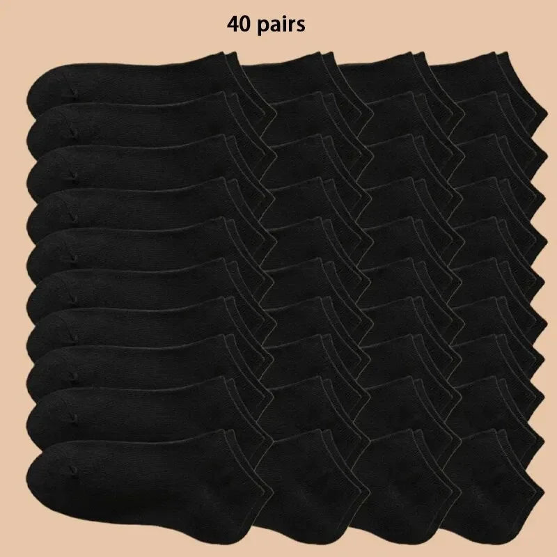 10/40 párov pánskych lodných ponožiek priedušné pot absorbujúce jednofarebné vyzreté atmosférické vysokokvalitné pánske pracovné nízke ponožky