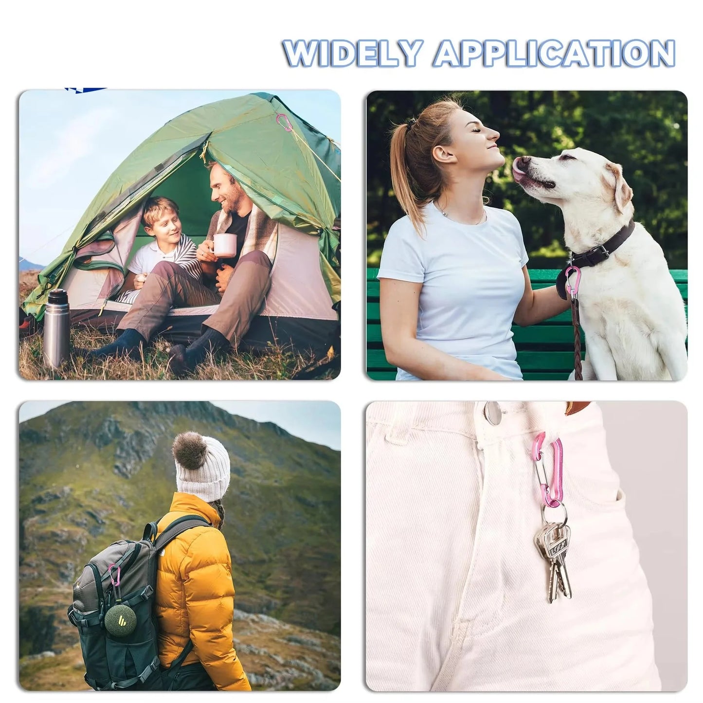 Rybárstvo CC1 6 ks Kľúčenka z hliníkovej zliatiny Vonkajšie kempingové lezenie Snap Clip Lock Spona Háčik Rybárske príslušenstvo