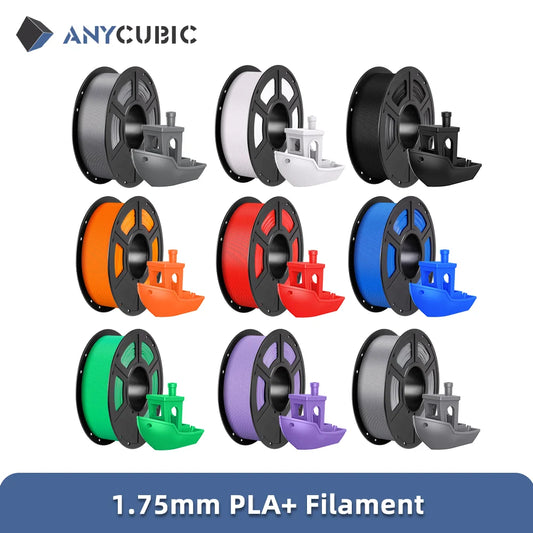 Vlákno pre 3D tlačiareň ANYCUBIC PLA+ 1,75 mm 1 kg / kotúč High Precision Pla Plus 3D tlačový materiál Plastová guma Spotrebný materiál