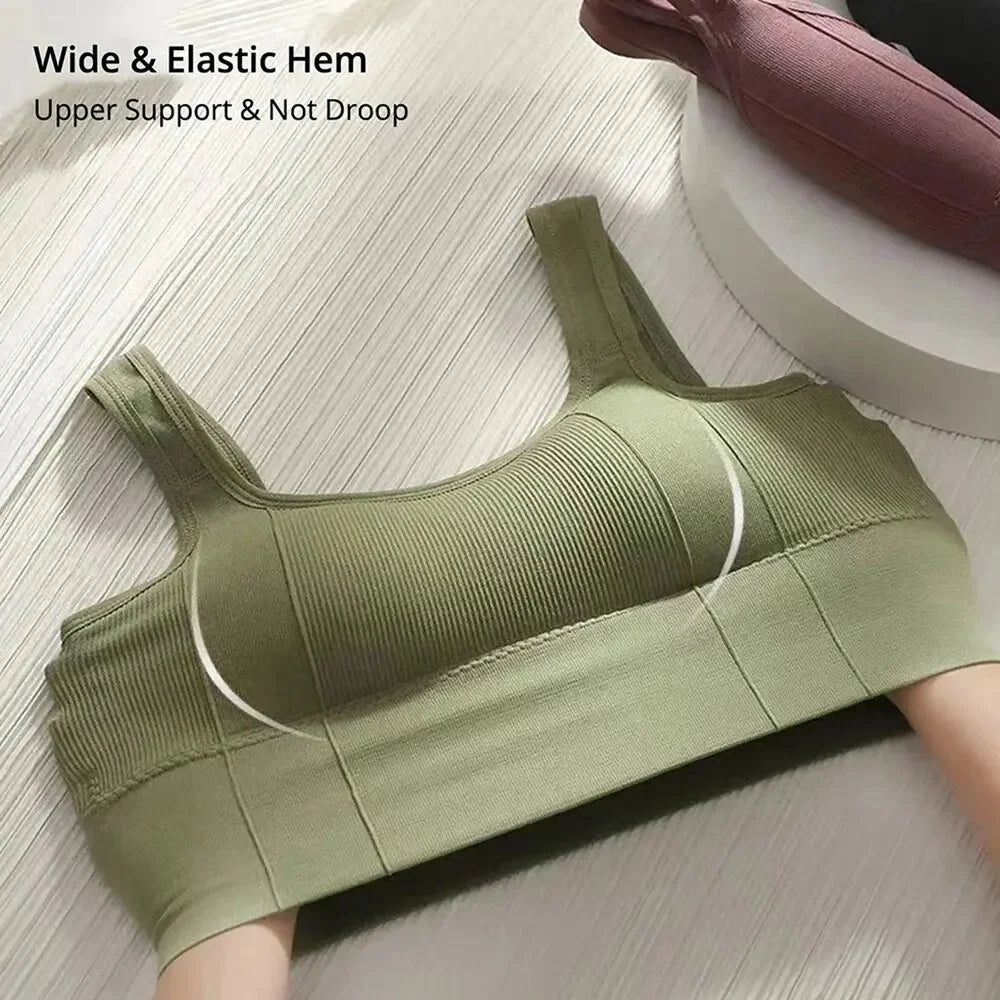 Crop topy pre ženy so vstavanou podprsenkou, bezšvové drôtené, pohodlné, sexy, polstrovaná podpora na cvičenie na jogu, športové topy na jogu