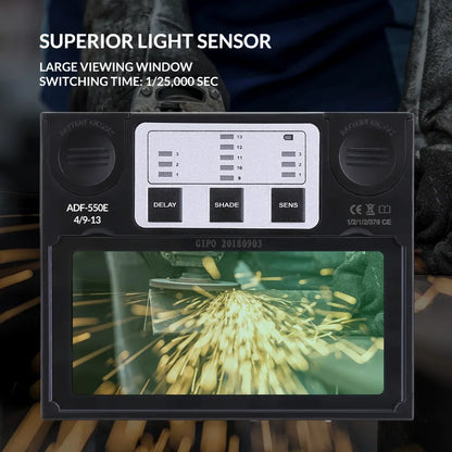 DEKO Skull Solar Auto Darkening Nastaviteľný rozsah 4/9-13 MIG MMA elektrická zváracia maska ​​Zváracia šošovka prilby pre zvárací stroj