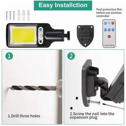 Výkonná LED solárna vonkajšia LED nástenná lampa na nádvorí 3 režimy Ľudské telo Indukcia Záhrada Terasa Garážové dvere Pouličné osvetlenie