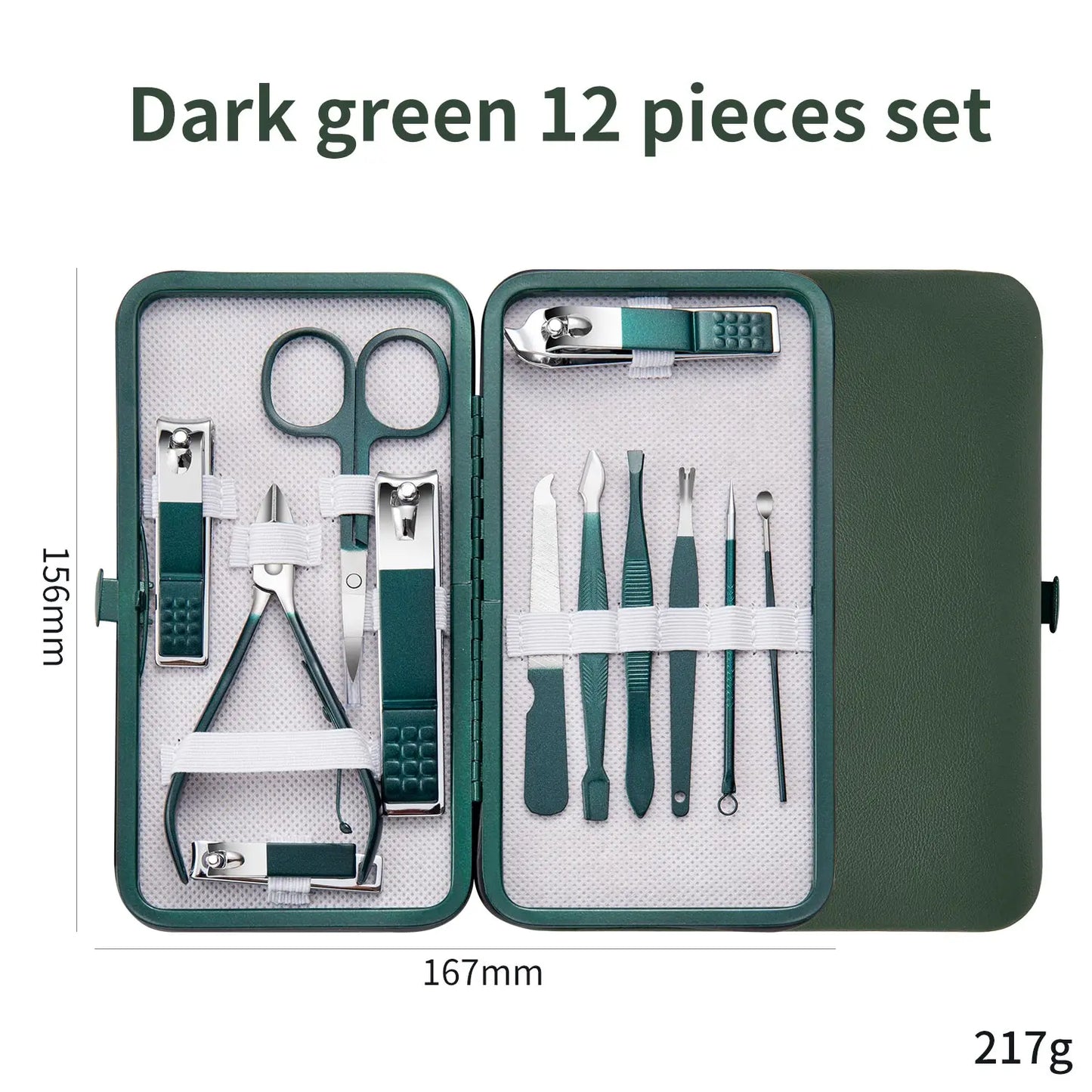 7/10/12/18 ks Sada na manikúru Nerezová súprava na strihanie nechtov Klieštiky na nechty Zastrihávač obočia Nožnice Pinzeta Ušná lyžička Facial Car