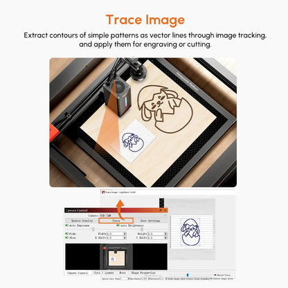 Kamera AlgoLaser ALSC1.0 Lightburn pre laserový gravírovací stroj Presné polohovanie HD priemyselná kamera pre väčšinu strojov