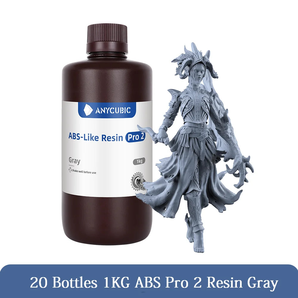 ANYCUBIC Živica ABS Pro 2/ Vodné umývanie/ ECO Rastlinná živica 405nm UV živica 10kg Pre LCD 3D tlačiareň Materiál na tlač