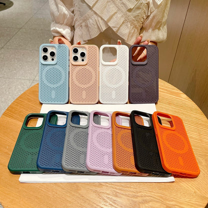 Sieťka na odvod tepla pre Magsafe Magnetic Wireless Charging Case pre iPhone 16 15 14 Plus 13 12 11 Pro Max priedušný kryt