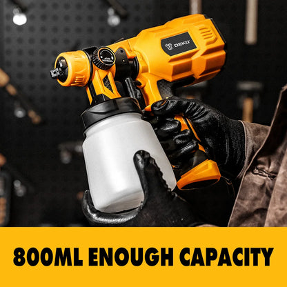 DEKO DKSG Séria HVLP Striekacia pištoľ na maľovanie Elektrické vysokotlakové airbrush náradie Batéria AC/DC akumulátorová striekačka pre jednoduché maľovanie