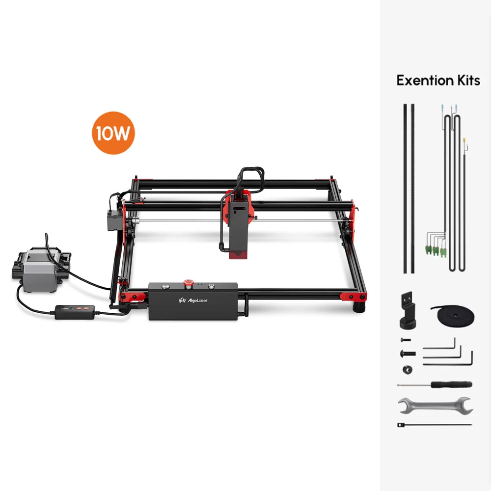 AlgoLaser DIY súprava Laser Master 2 Laserový gravírovací stroj s výkonom 10 W Laserová rezačka a gravírka na drevo a kov 40x40 cm