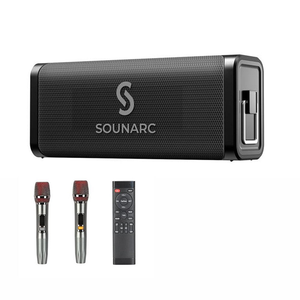 SOUNARC M1 80W Bluetooth Speaker with 2 Wireless Microphones