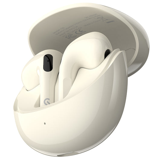 SOUNARC Q3 Earbuds, Bluetooth 5.3, IPX5 Waterproof, Up to 20 Hours Playtime - Beige