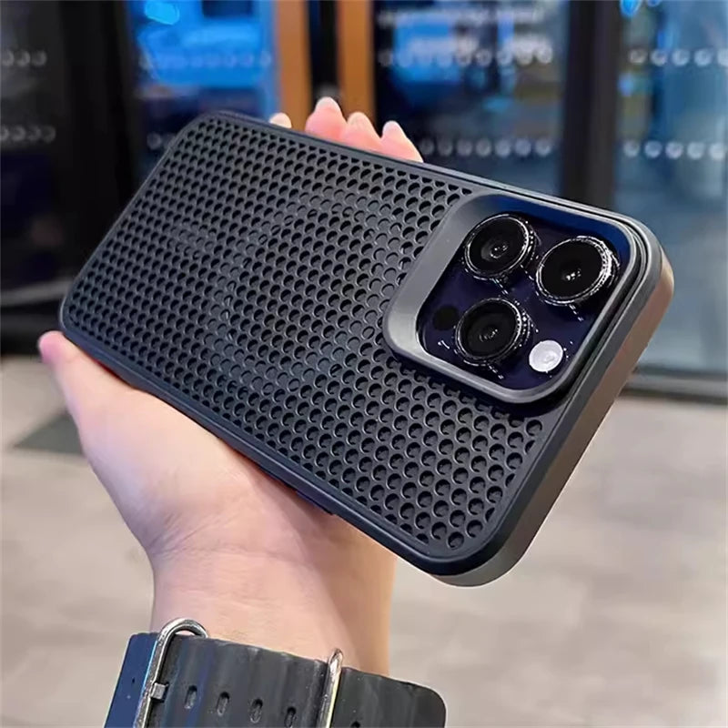 Sieťka na odvod tepla pre Magsafe Magnetic Wireless Charging Case pre iPhone 16 15 14 Plus 13 12 11 Pro Max priedušný kryt
