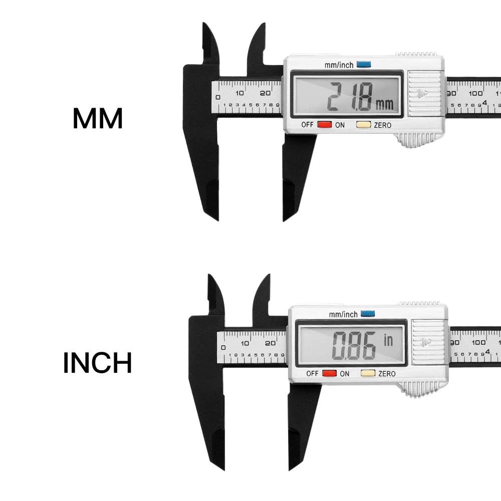 150 mm 100 mm 0,1 mm Elektronické digitálne posuvné meradlo Merací nástroj Vernier Mikrometer Merací nástroj Hĺbkomer Prístroj Pachometer
