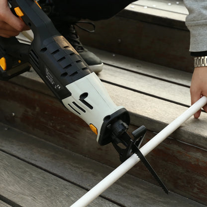 Akumulátorová priamočiara píla DEKO 20V s nastaviteľnou rýchlosťou s batériou a 4-dielnymi čepeľami Elektrické náradie