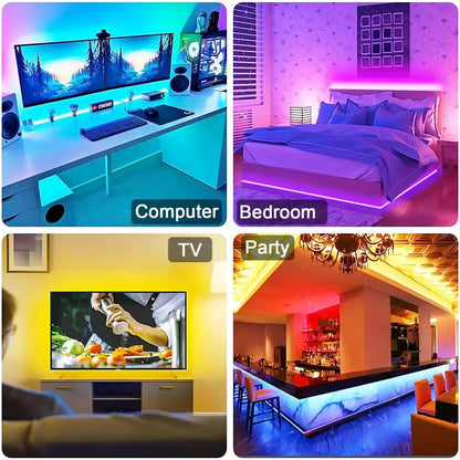 LED pásik RGB 5050 WS2812b Bluetooth ovládanie pomocou aplikácie Chasing Effect Lights Flexibilná páska Dióda Stuha TV Podsvietenie Spálňa Dekorácia