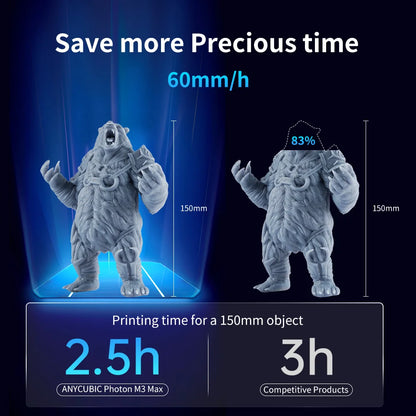 ANYCUBIC Photon M3 Max LCD 3D tlačiareň 13" 7K monochromatická obrazovka 3D tlač s vysokým rozlíšením a automatickou živicou