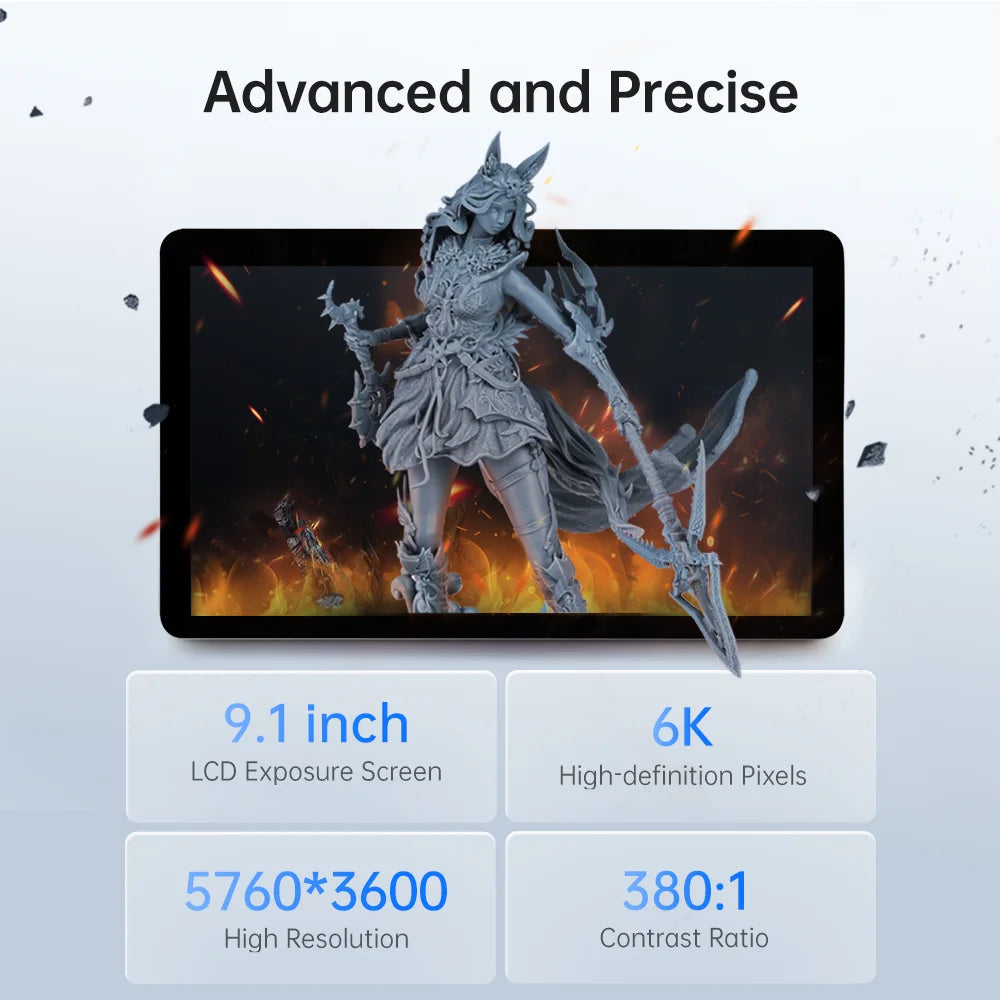 3D tlačiareň ANYCUBIC Photon Mono X 6Ks LCD 9,1'' 6K veľká obrazovka 3D tlač 4,76 l objem UV živice SLA 3D tlačiarne