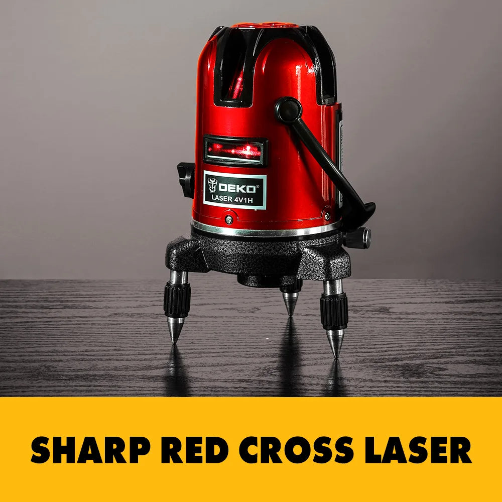 DEKO LL57/58 bodov Červený/Zelený laserová vodováha Samonivelačná horizontálna a vertikálna 360 stupňová úprava Vyššia viditeľnosť