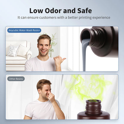 ANYCUBIC Water-wash Živica pre LCD 3D tlačiareň Vysoko presná 3D tlač s nízkym zápachom Nízka viskozita Štandardný fotopolymér