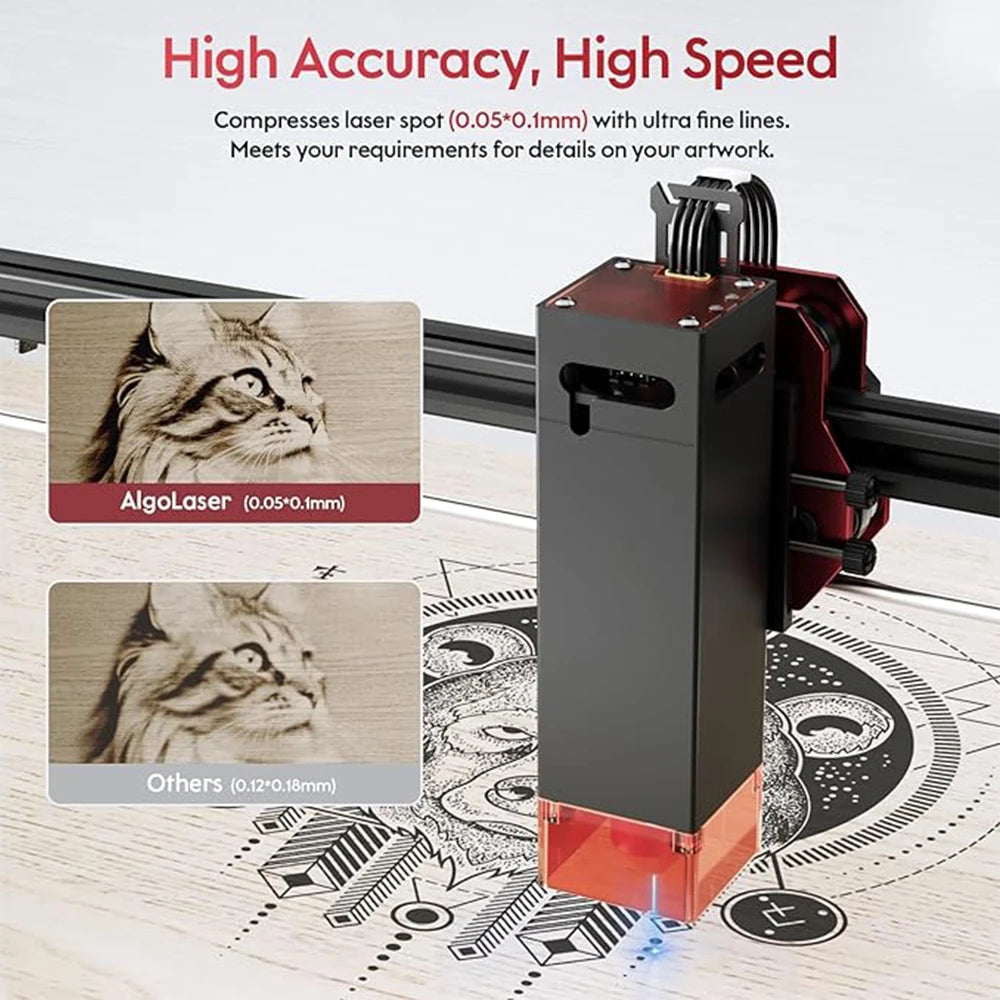 NOVINKA AlgoLaser High Power Mini Laser Grave 40x40CM Carving Area Urob si sám laserový rytec CNC rezanie kovov laserom s ovládaním pomocou aplikácie