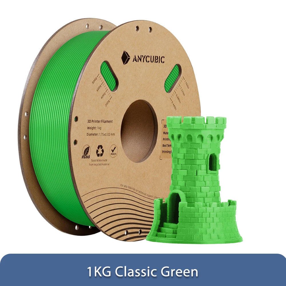 ANYCUBIC 3D tlačiareň Viacfarebné vlákno PLA 1,75 mm 1 kg/kotúč Plastová guma Spotrebný materiál pre FDM 3D tlačiareň Kobra 2 Pro