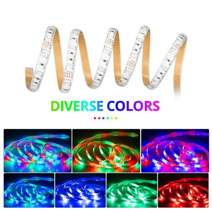 3m USB RGB LED pásik 5V SMD 2835 Smart APP ovládanie Bluetooth Flexibilná páska LED pre podsvietenie počítačovej TV