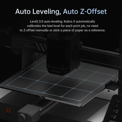 Viacfarebná 3D tlačiareň ANYCUBIC Kobra 3 FDM Tlač v 4 až 8 farbách s maximálnou rýchlosťou tlače 600 mm/s Veľkosť zostavy 250 mm x 250 mm x 260 mm