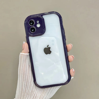 Puzdro na telefón Candy Color pre iPhone 14 11 12 13 Pro Max X XR XS 7 8 SE Priehľadný nárazuvzdorný silikónový priehľadný zadný kryt