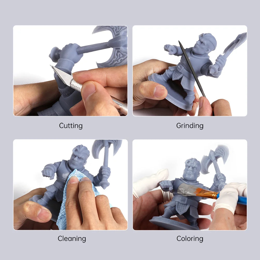 ANYCUBIC Súprava 3D tlačeného nástroja na farbenie modelov Akrylátové farby na vodnej báze Štetce na mokrú paletu Sada nástrojov na leštenie rukoväte farieb