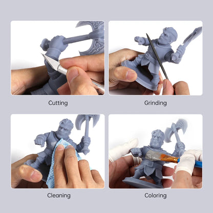 ANYCUBIC Súprava 3D tlačeného nástroja na farbenie modelov Akrylátové farby na vodnej báze Štetce na mokrú paletu Sada nástrojov na leštenie rukoväte farieb