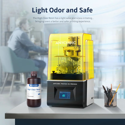 ANYCUBIC Vysoko priehľadná UV živica 405nm Fotopolymérová živica Dlhotrvajúca čírosť pre priehľadné materiály pre fotónovú MONO X 3D tlač
