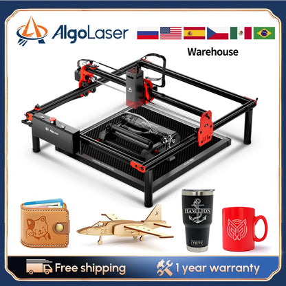 NOVINKA AlgoLaser High Power Mini Laser Grave 40x40CM Carving Area Urob si sám laserový rytec CNC rezanie kovov laserom s ovládaním pomocou aplikácie