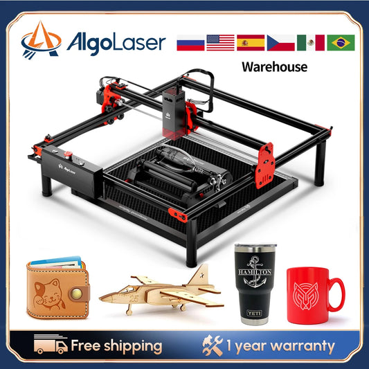 NOVINKA AlgoLaser High Power Mini Laser Grave 40x40CM Carving Area Urob si sám laserový rytec CNC rezanie kovov laserom s ovládaním pomocou aplikácie