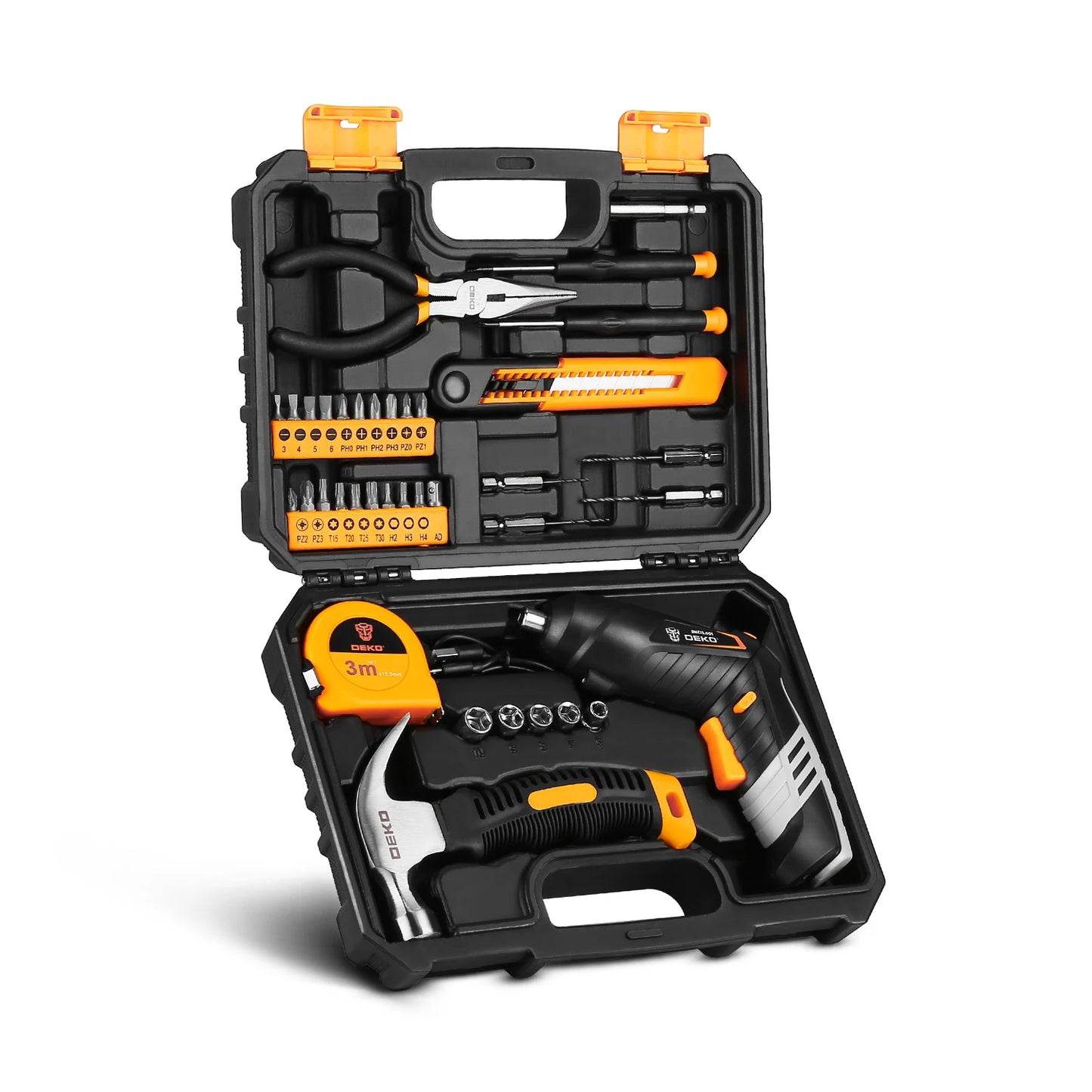 Akumulátorový elektrický skrutkovač DEKO DKCS3.6O1 Dobíjacia napájacia batéria Skrutkovač Otočná rukoväť LED baterka Elektrické náradie