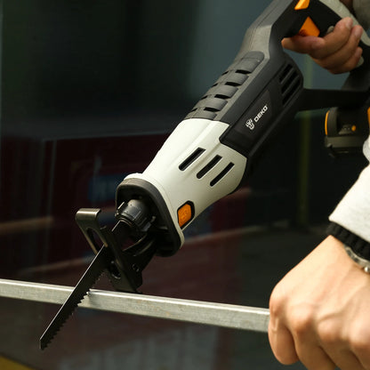 Akumulátorová priamočiara píla DEKO 20V s nastaviteľnou rýchlosťou s batériou a 4-dielnymi čepeľami Elektrické náradie