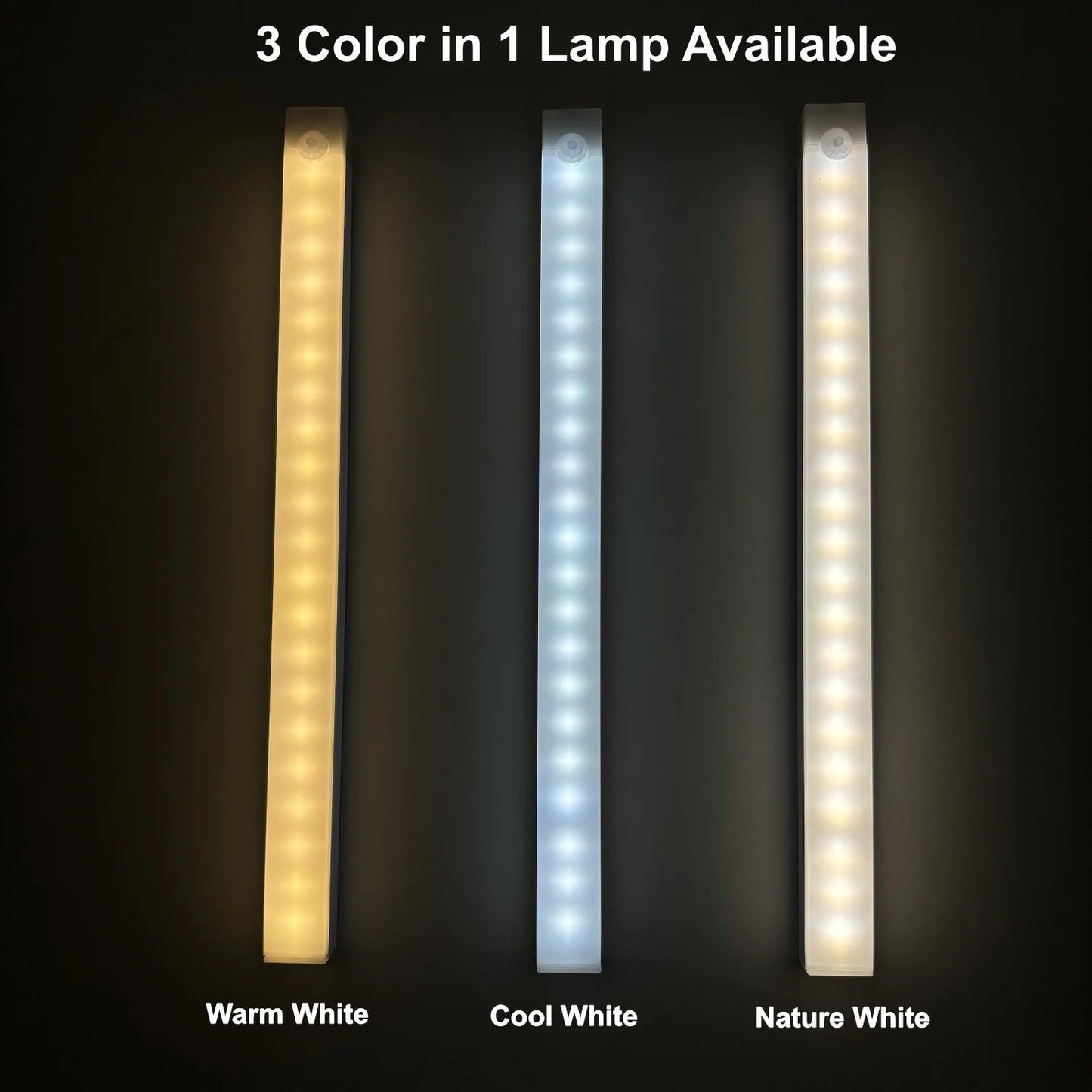 Dobíjacie LED pohybové čidlo nočné svetlo pod skrinkou Bezdrôtová lampa do kuchynského šatníka Nočná indukčná lišta