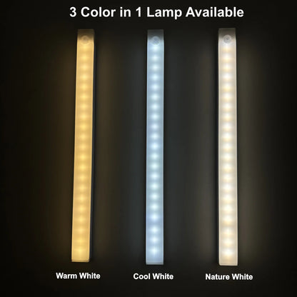 Dobíjacie LED pohybové čidlo nočné svetlo pod skrinkou Bezdrôtová lampa do kuchynského šatníka Nočná indukčná lišta