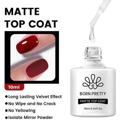 BORN PRETTY 10 ml Base Gel Top Coat Gumový gél na posilnenie gélu na nechty Pomôcky Soak Off UV LED funkčný gél na lak na nechty