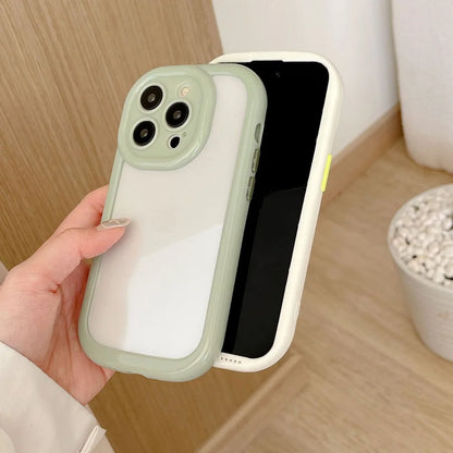 Puzdro na telefón Candy Color pre iPhone 14 11 12 13 Pro Max X XR XS 7 8 SE Priehľadný nárazuvzdorný silikónový priehľadný zadný kryt