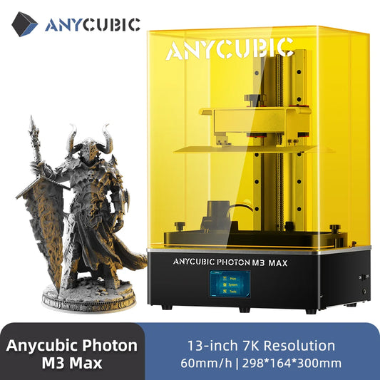 ANYCUBIC Photon M3 Max LCD 3D tlačiareň 13" 7K monochromatická obrazovka 3D tlač s vysokým rozlíšením a automatickou živicou