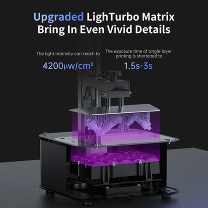 3D tlačiareň ANYCUBIC Photon Mono 2 3D tlačiareň 6,6-palcová UV živica fototvrdnutie 4K+ LCD s vysokým rozlíšením Veľkosť tlače 165*143*89mm
