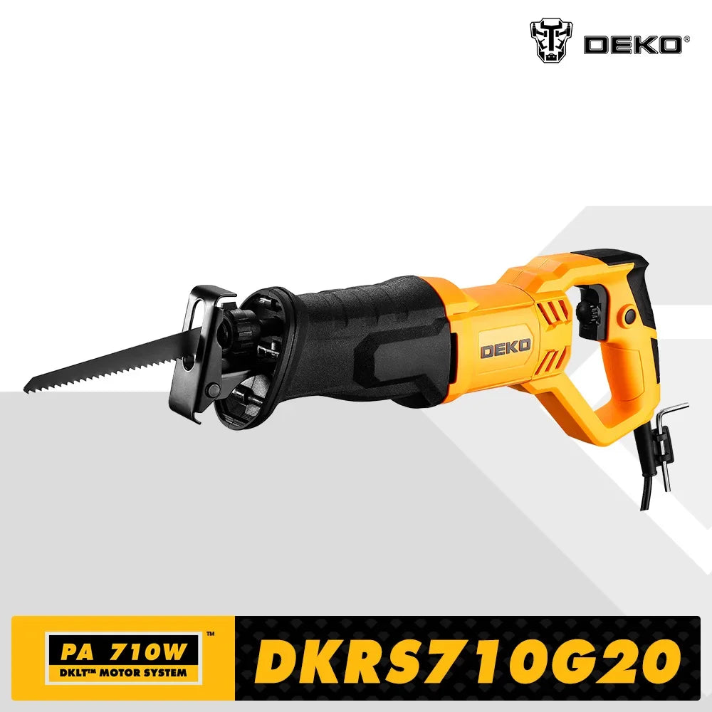 DEKO NEW DKRS710G20 710W elektrická priamočiara píla s pílovými listami Priamočiare reťazové píly na drevo Elektrické náradie pre domácich majstrov