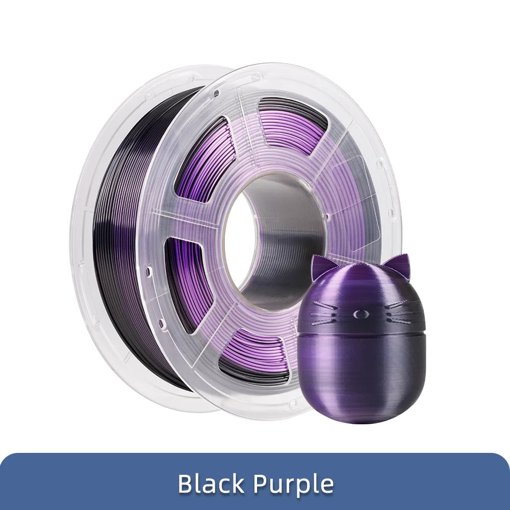 ANYCUBIC Silk PLA dvojfarebný trojfarebný 1,75 mm PLA filament 1 kg pre FDM 3D tlačiareň Shine Bright Multicolor 3D Printing Material