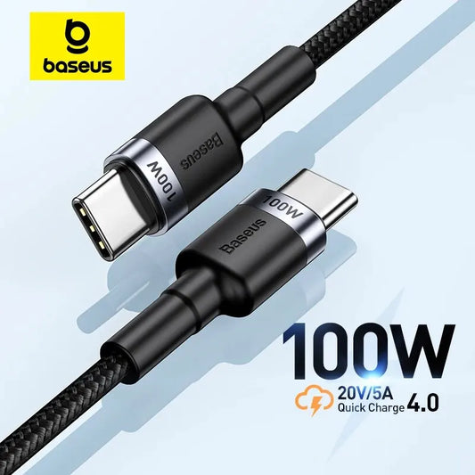 Kábel Baseus USB typu C do USB C pre iPhone 15 100W/5A PD rýchlonabíjací kábel pre Macbook Xiaomi kábel Samsung Type-C