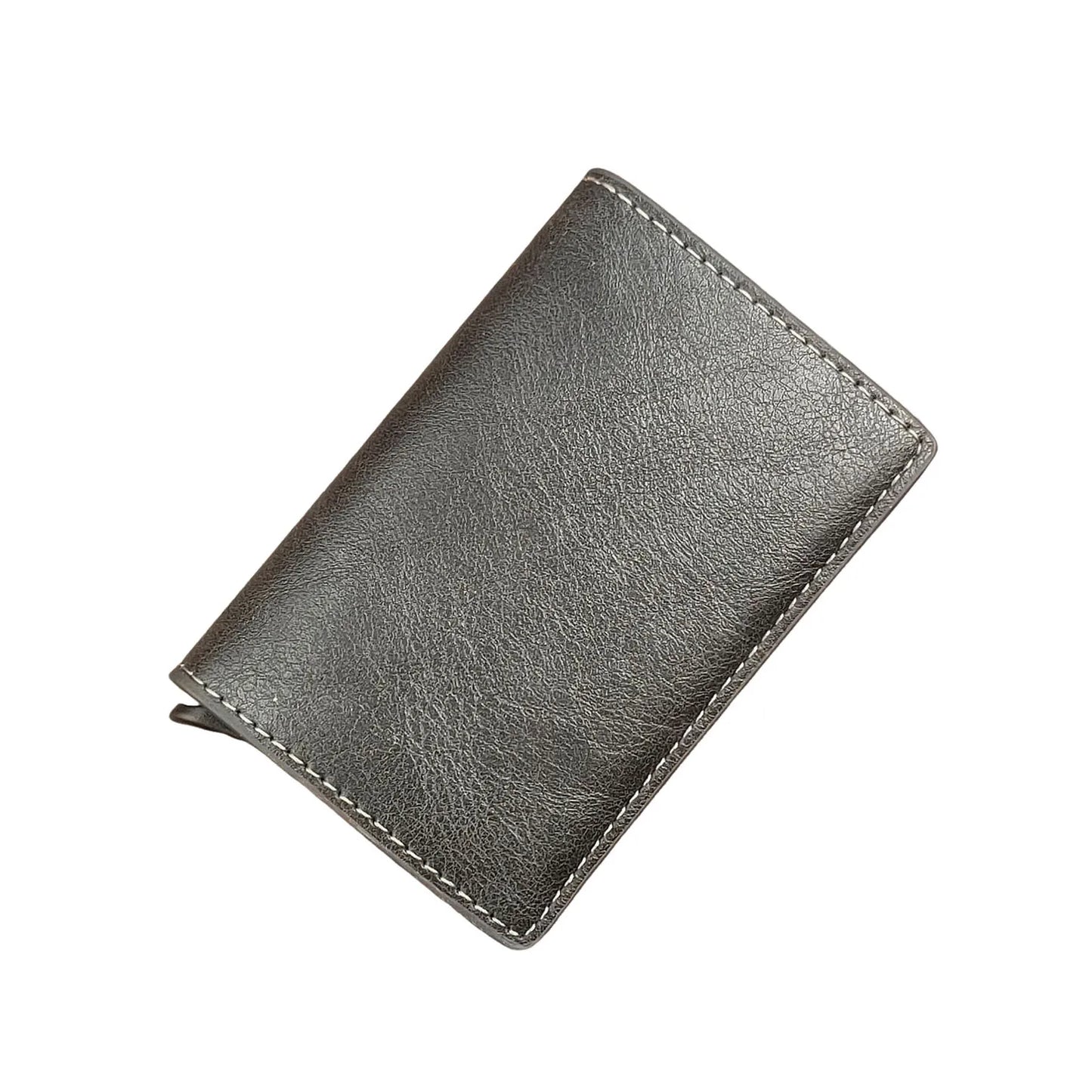 Peňaženka s držiakom na kreditné karty z uhlíkových vlákien Muži Rfid Smart Metal Tenká Tenká Vyskakovacia Minimalistická peňaženka Malá čierna Peňaženka Kovová peňaženka