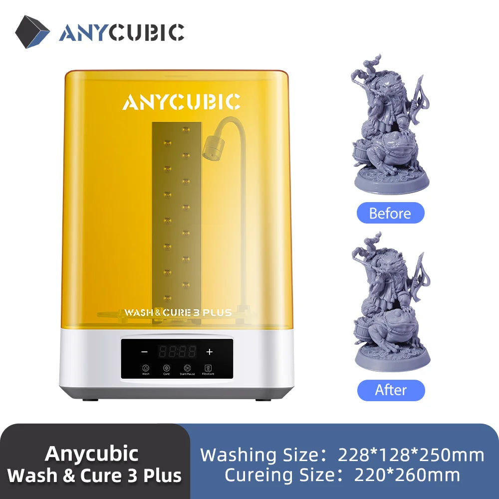 ANYCUBIC Wash&amp;Cure 3/Wash&amp;Cure 3 Plus/Max pre 3D tlačiareň Model umývania a vytvrdzovania 2-v-1 pre Photon Mono 2/Photon M3 MAX