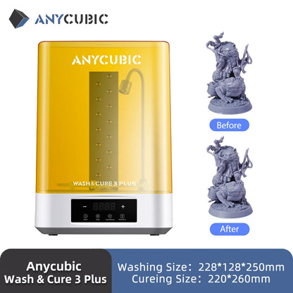 ANYCUBIC Wash&amp;Cure 3/Wash&amp;Cure 3 Plus/Max pre 3D tlačiareň Model umývania a vytvrdzovania 2-v-1 pre Photon Mono 2/Photon M3 MAX