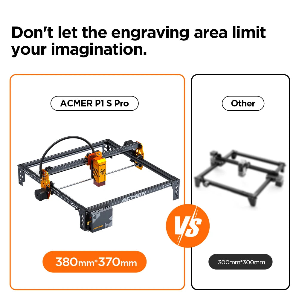Laserový rezací stroj ACMER P1 S pro 6W s WIFI APP 72W laserový rezací stroj pre drevoobrábací gravírovací stroj na akrylové drevené panely