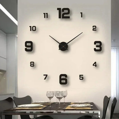 Kreatívne bezrámové nástenné hodiny DlY WallDecal Home Silent Clock Living RoomDekorácia na stenu do kancelárie