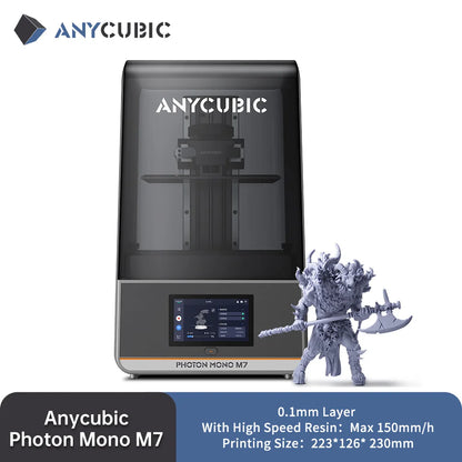 ANYCUBIC Photon Mono M7 14K Mono MSLA 3D tlačiareň 10'' 14K LCD živicová 3D tlačiareň Rýchlosť až 150 mm/h Veľkosť tlače 223*126*230mm